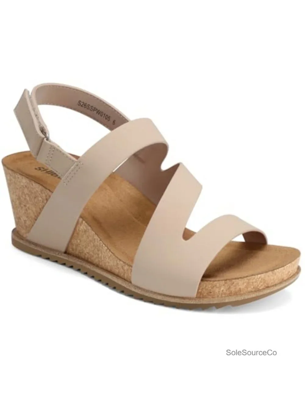 Women's Dressy Cork Platform Wedge Sandals Open Toe PU Leather Ankle Strap
